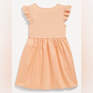 Old Navy Flutter-Sleeve Ribbed Top Fit and Flare Dress for Toddler Girls